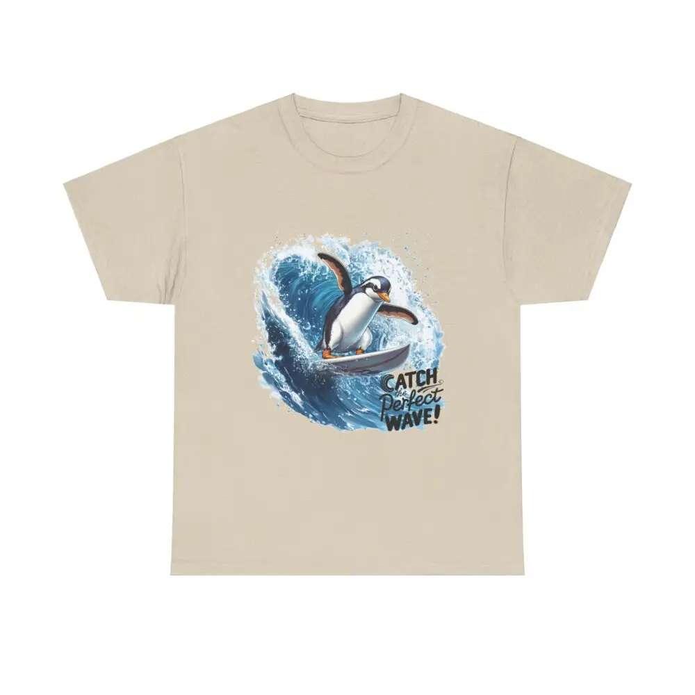 Penguin Wave Rider | Eco-Friendly Surfing Tee - Image 4