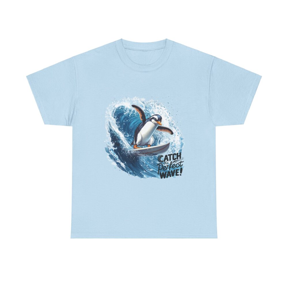 Penguin Wave Rider | Eco-Friendly Surfing Tee - Image 2