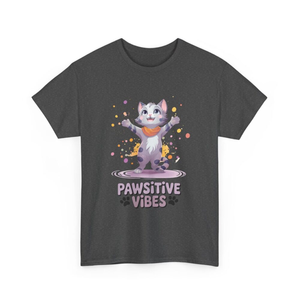 Pawsitive Vibes Cat T-Shirt – Cute & Uplifting Feline Graphic Tee - Image 7