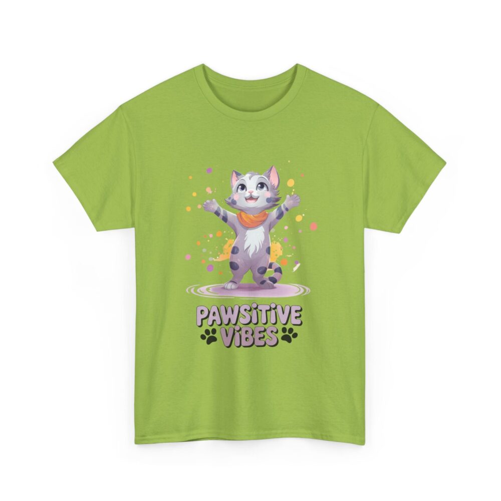 Pawsitive Vibes Cat T-Shirt – Cute & Uplifting Feline Graphic Tee - Image 5