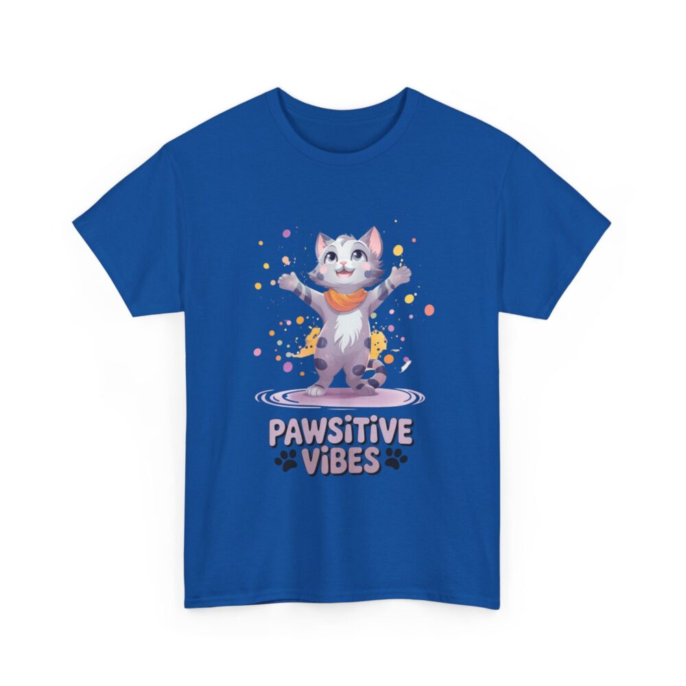Pawsitive Vibes Cat T-Shirt – Cute & Uplifting Feline Graphic Tee - Image 8
