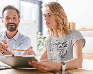 t shirt mockup featuring a businesswoman in a meeting 42723 r el2 | Empowering T-Shirts by Quotnair